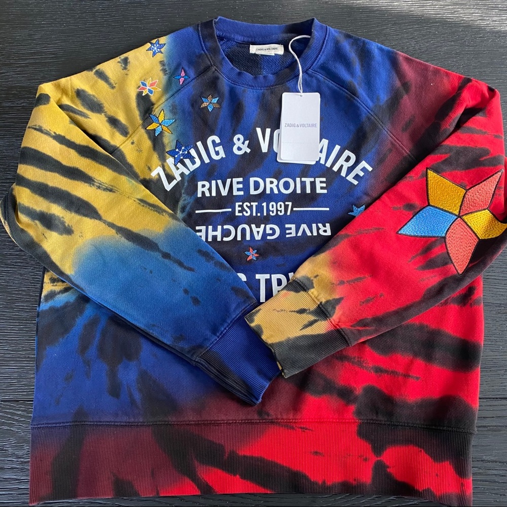 COPY - Zadig & Voltaire Upper Blason Tie Dye Sweatshirt S